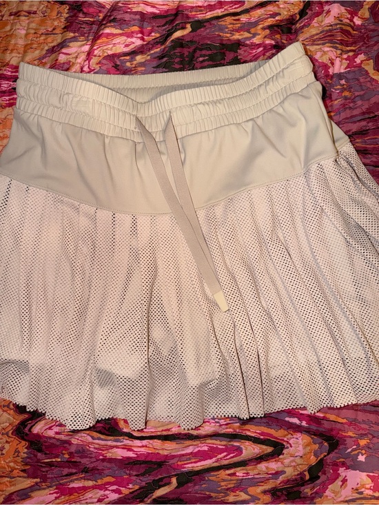 JoyLab Dresses & Skirts - 🤍 Cream Beige Pleated Mesh Tennis Skirt | Sporty Mini Skirt